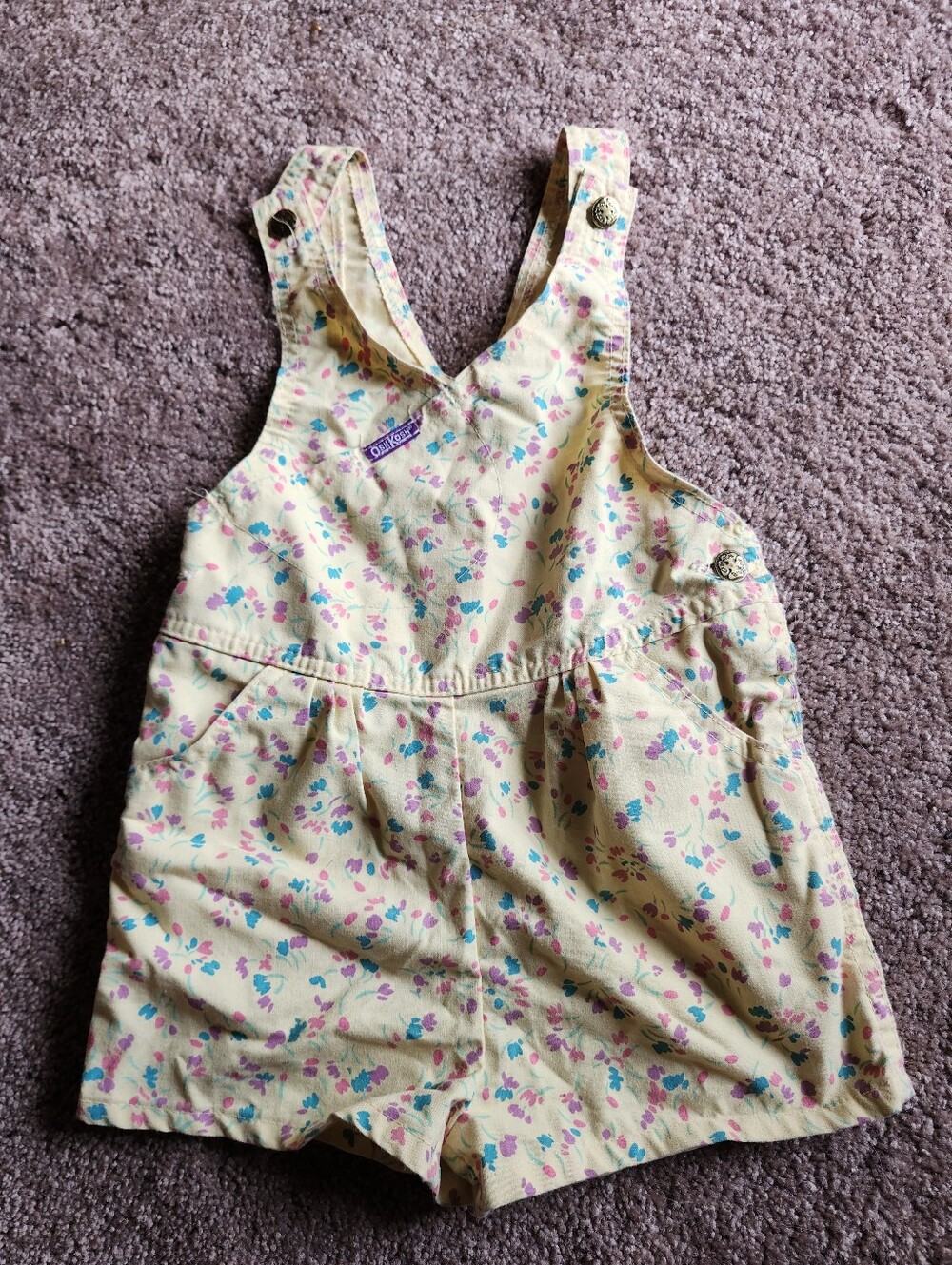 Vintage OshKosh B’gosh Floral Shortalls – Girls Size 6